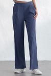 Cielcoco CLWP9157 Weite Hose aus geripptem Sorona-Stoff _ ANTHRAZITBLAU _ Hergestellt in Korea